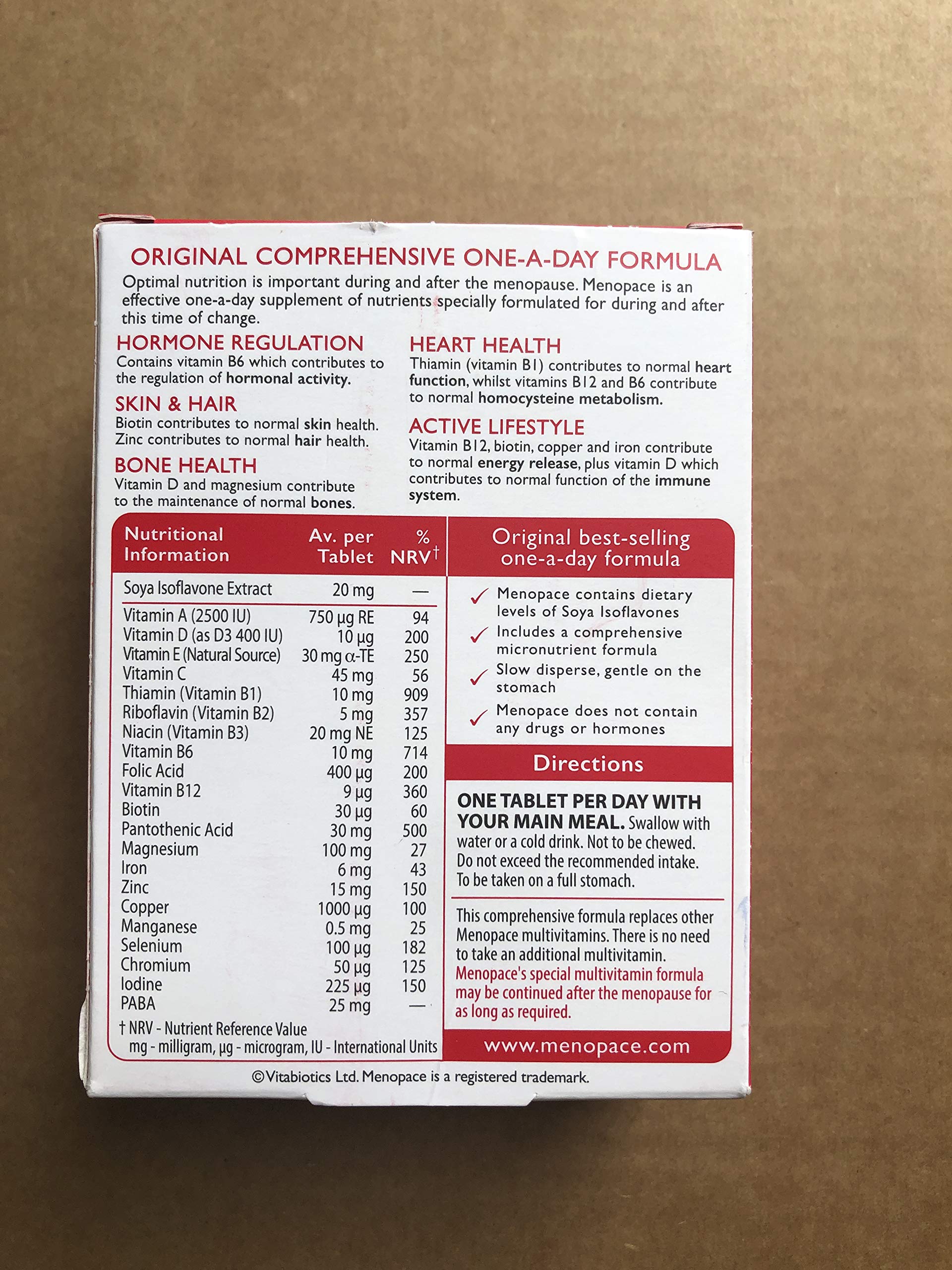 Vitabiotics - Menopace - 90 Tabs - AB Mystery