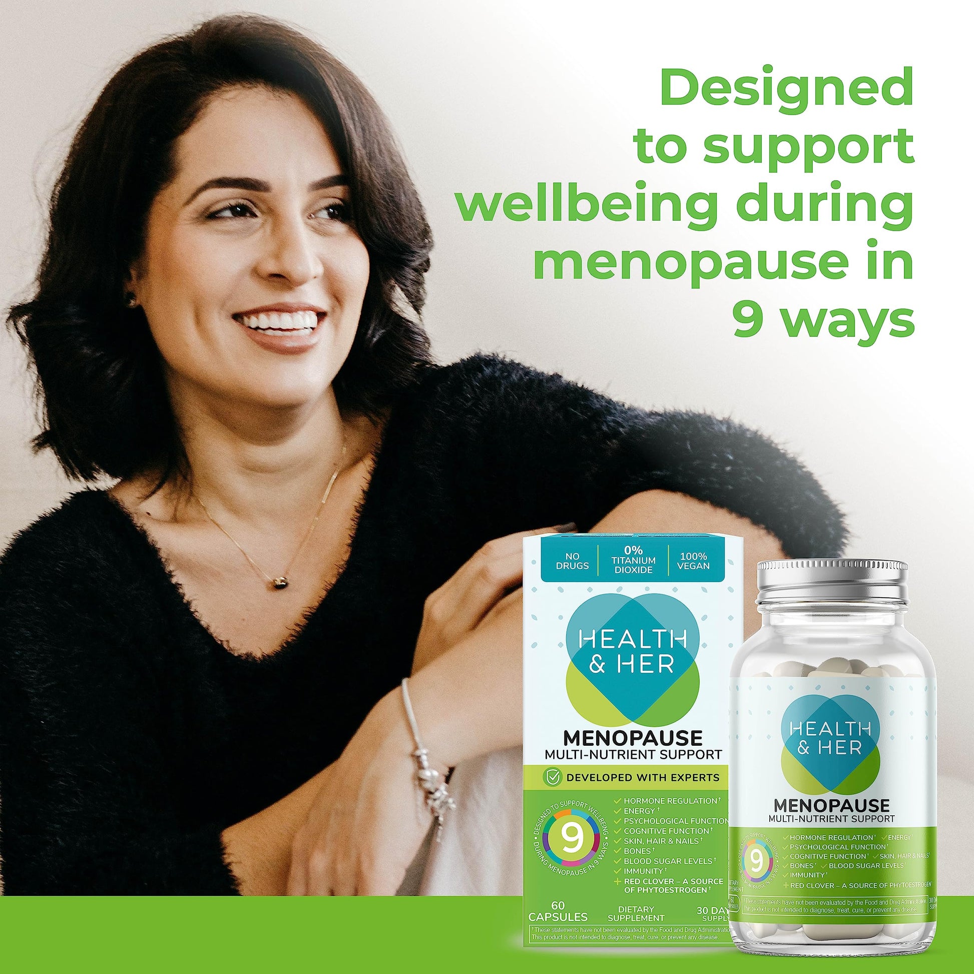 Health & Her Menopause Supplements For Women, Multi-Nutrient, Menopause Support - AB Mystery