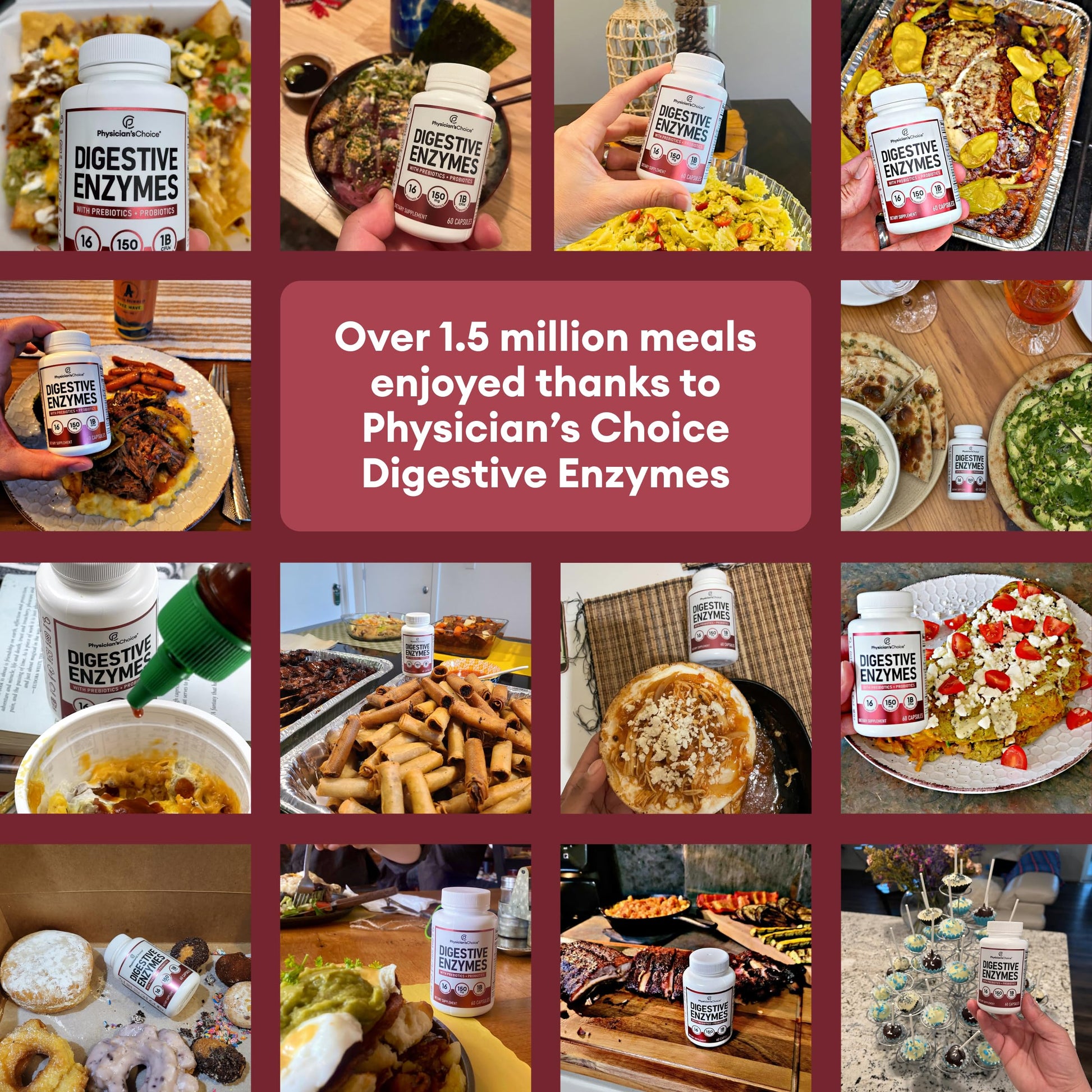 Physician's CHOICE Digestive Enzymes - Multi Enzymes, Organic Prebiotics & Probiotics - AB Mystery