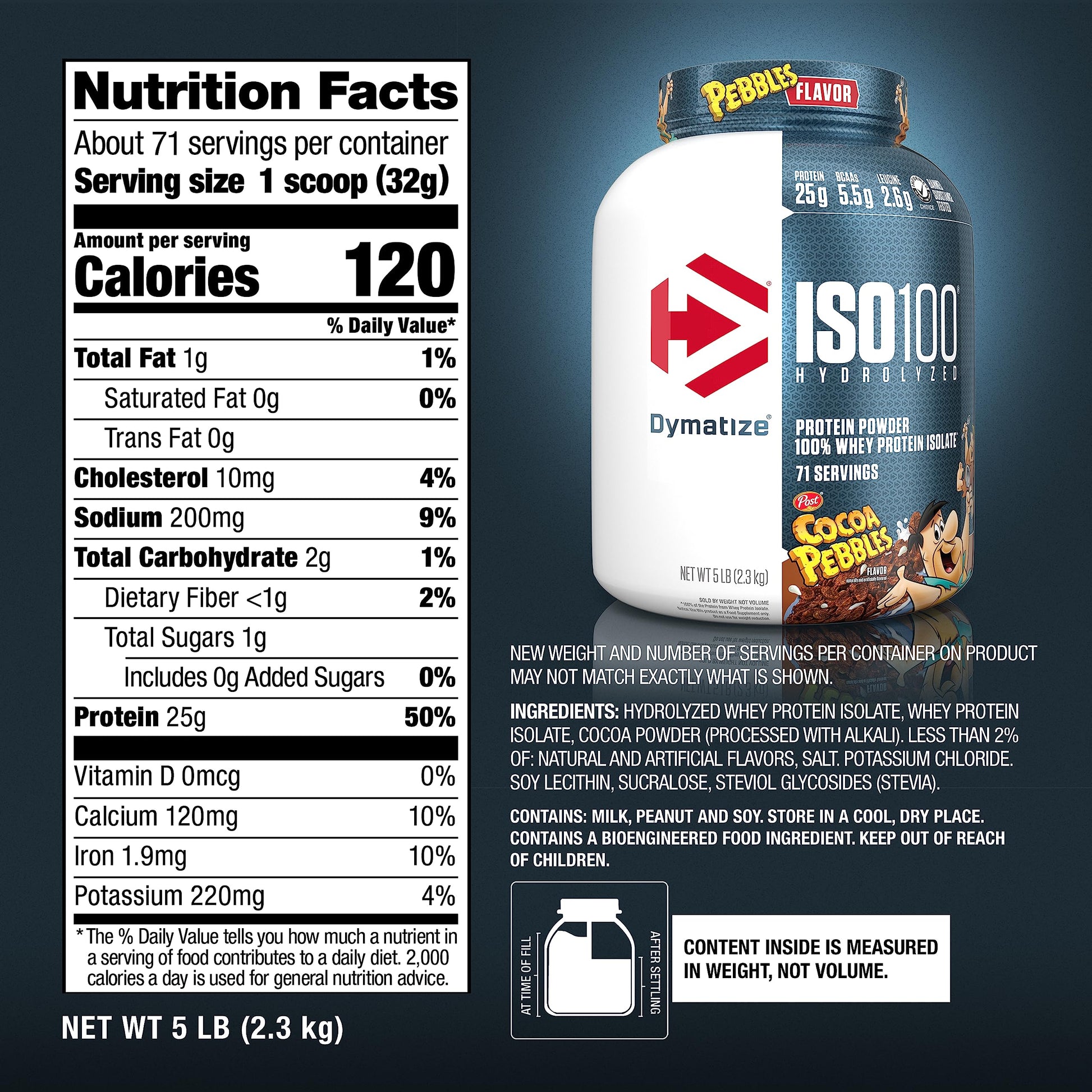 Dymatize ISO100 Hydrolyzed Protein Powder, 100% Whey Isolate, 25g of Protein, 5.5g - AB Mystery