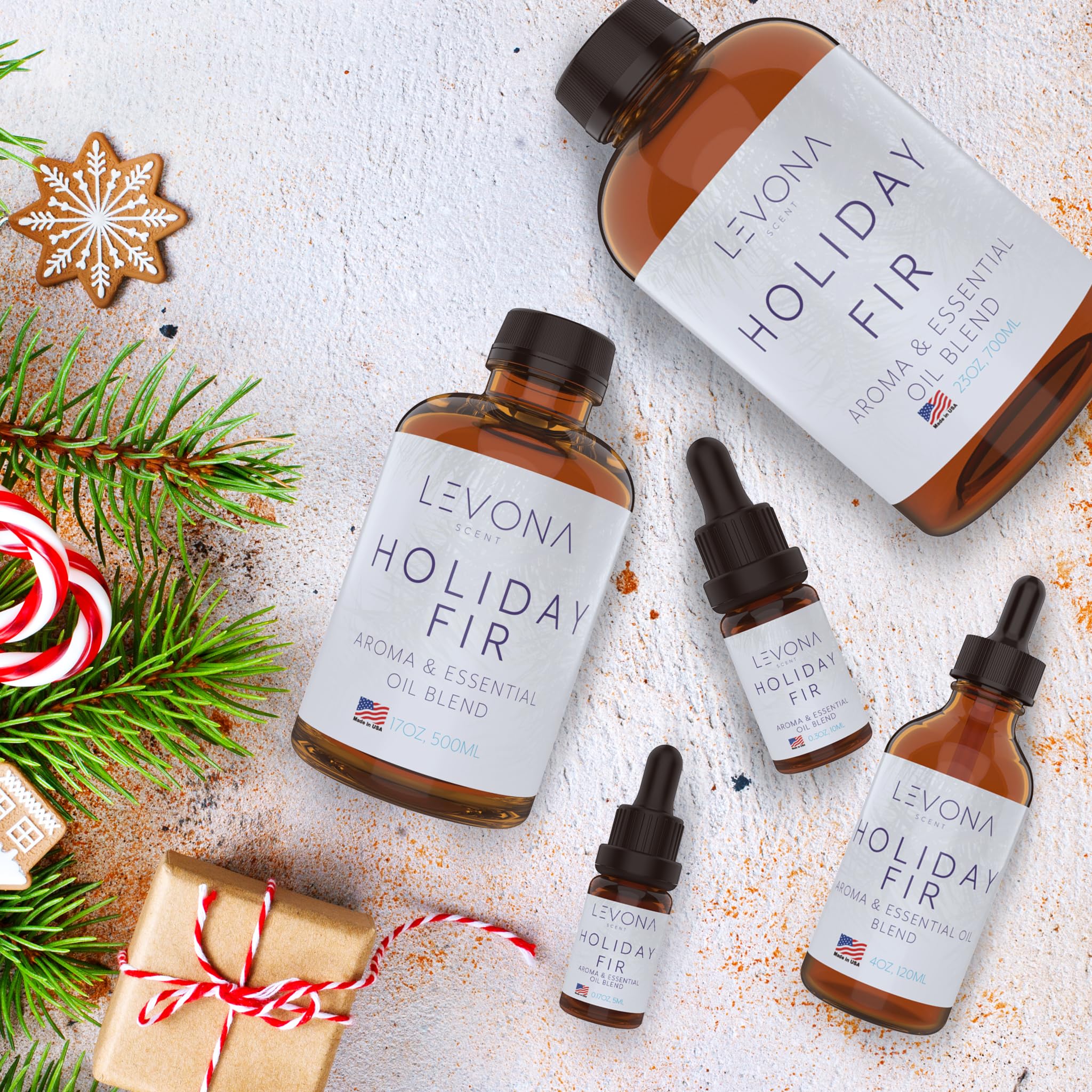 Levona Scent Christmas Essential Oils for Diffuser: Holiday Fir Essential Oil for Diffusers for Home - AB Mystery