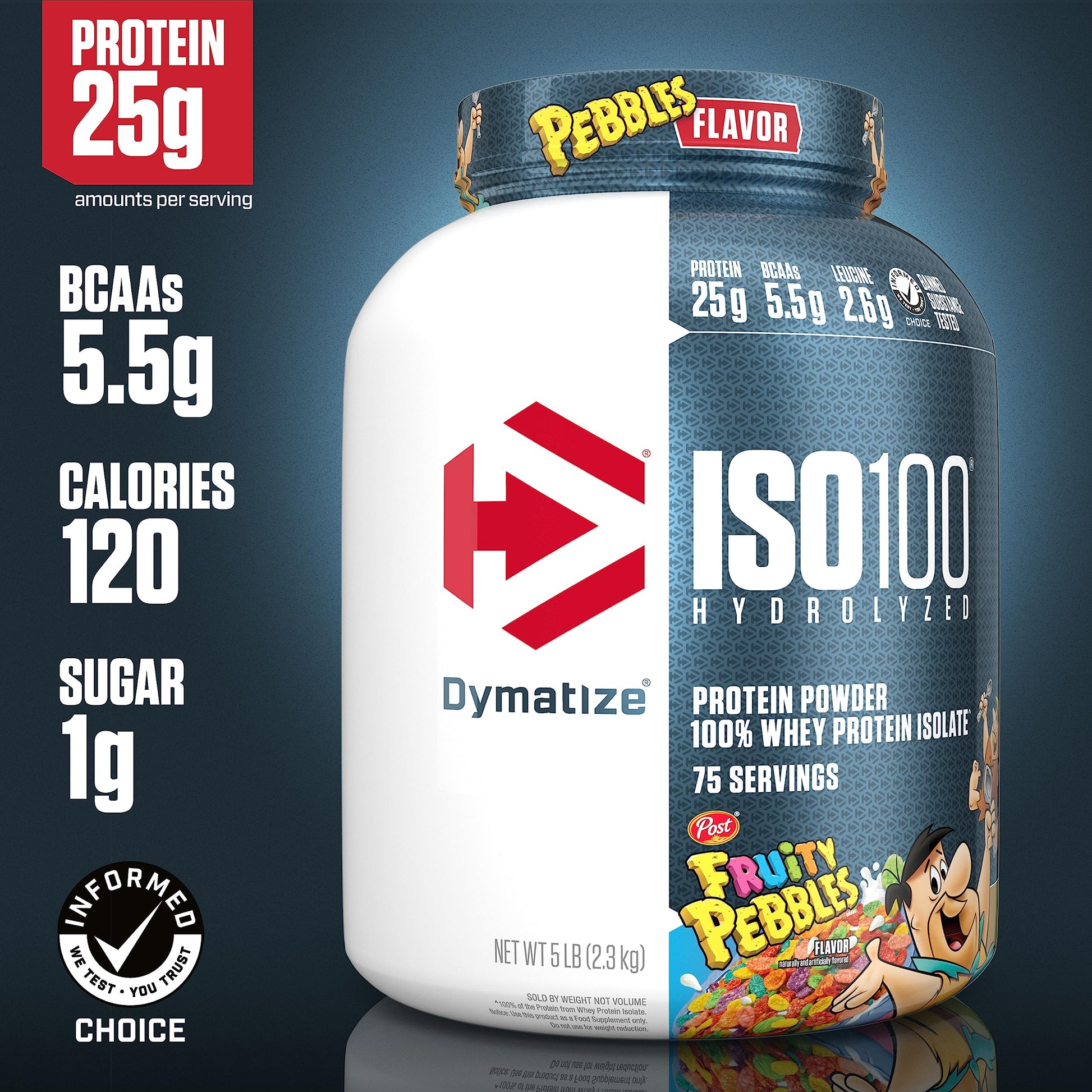 Dymatize ISO100 Hydrolyzed Protein Powder, 100% Whey Isolate, 25g of Protein, 5.5g - AB Mystery
