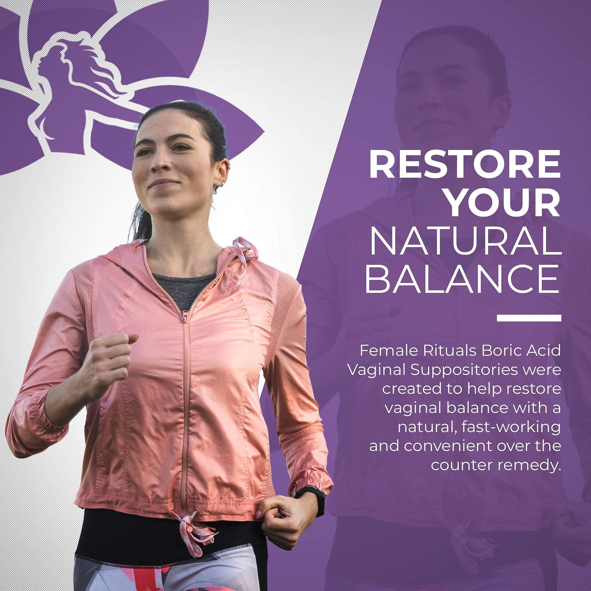 FEMALE RITUALS - Vaginal Moisturizer Boric Acid Suppositories for PH Balance - Bad Odors - AB Mystery