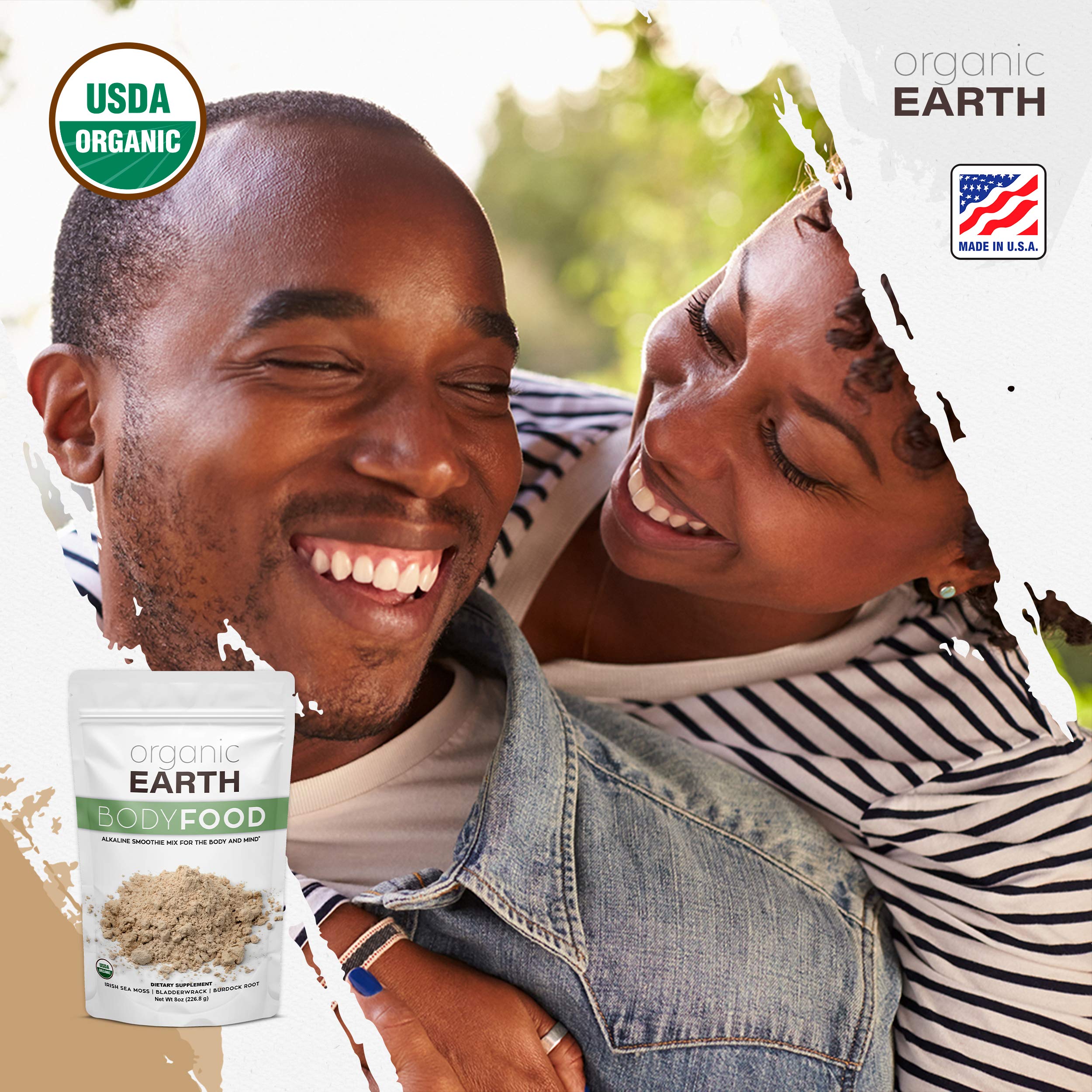 Organic Earth Irish Sea Moss Powder 8oz - Wildcrafted Sea Moss Organic with Bladderwrac - AB Mystery