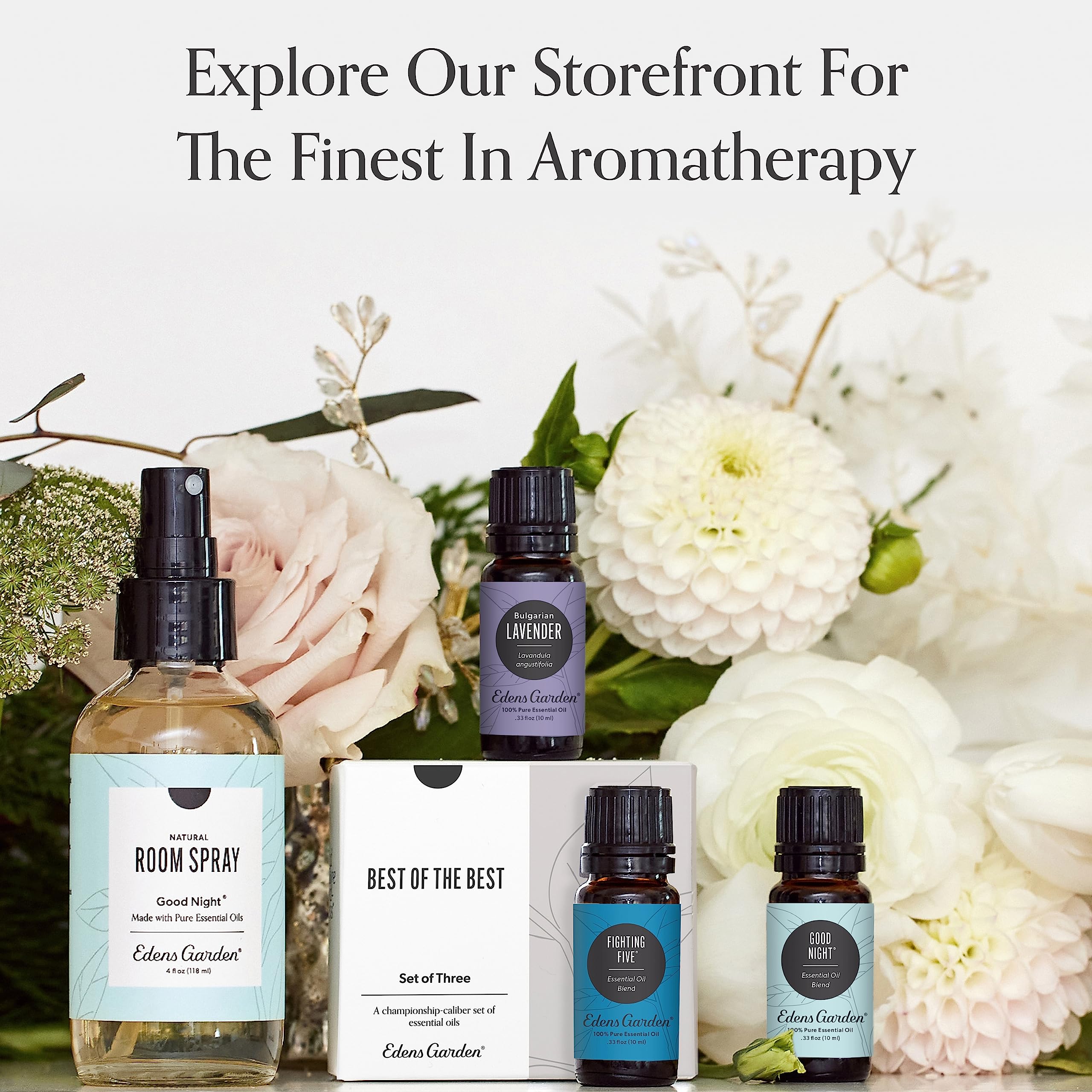 Edens Garden Essential Oil Roll-On Set (Good Night, Peppermint, Stress Less)- Aromatherapy Roller - AB Mystery