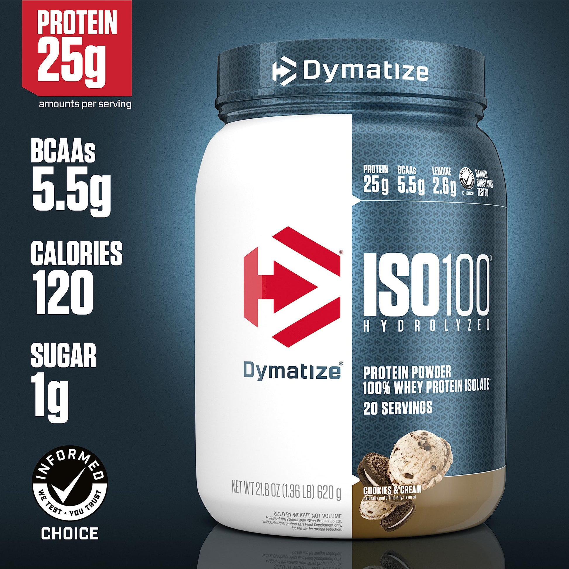 Dymatize ISO100 Hydrolyzed Protein Powder, 100% Whey Isolate Protein, 25g of Protein - AB Mystery