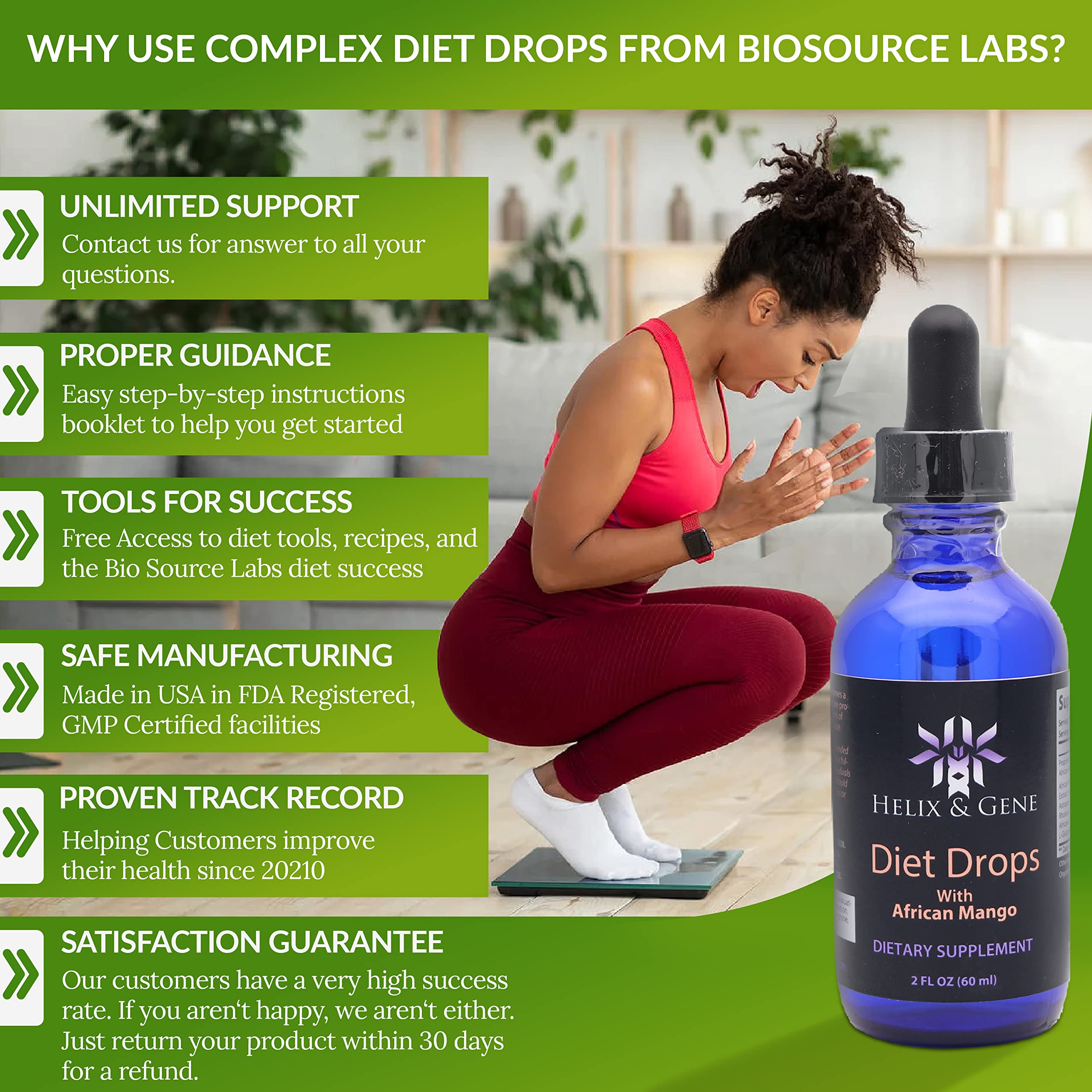 Helix & Gene Appetite Diet Drops Mango Flavor | Fast Weight Loss | Natural Metabolism - AB Mystery