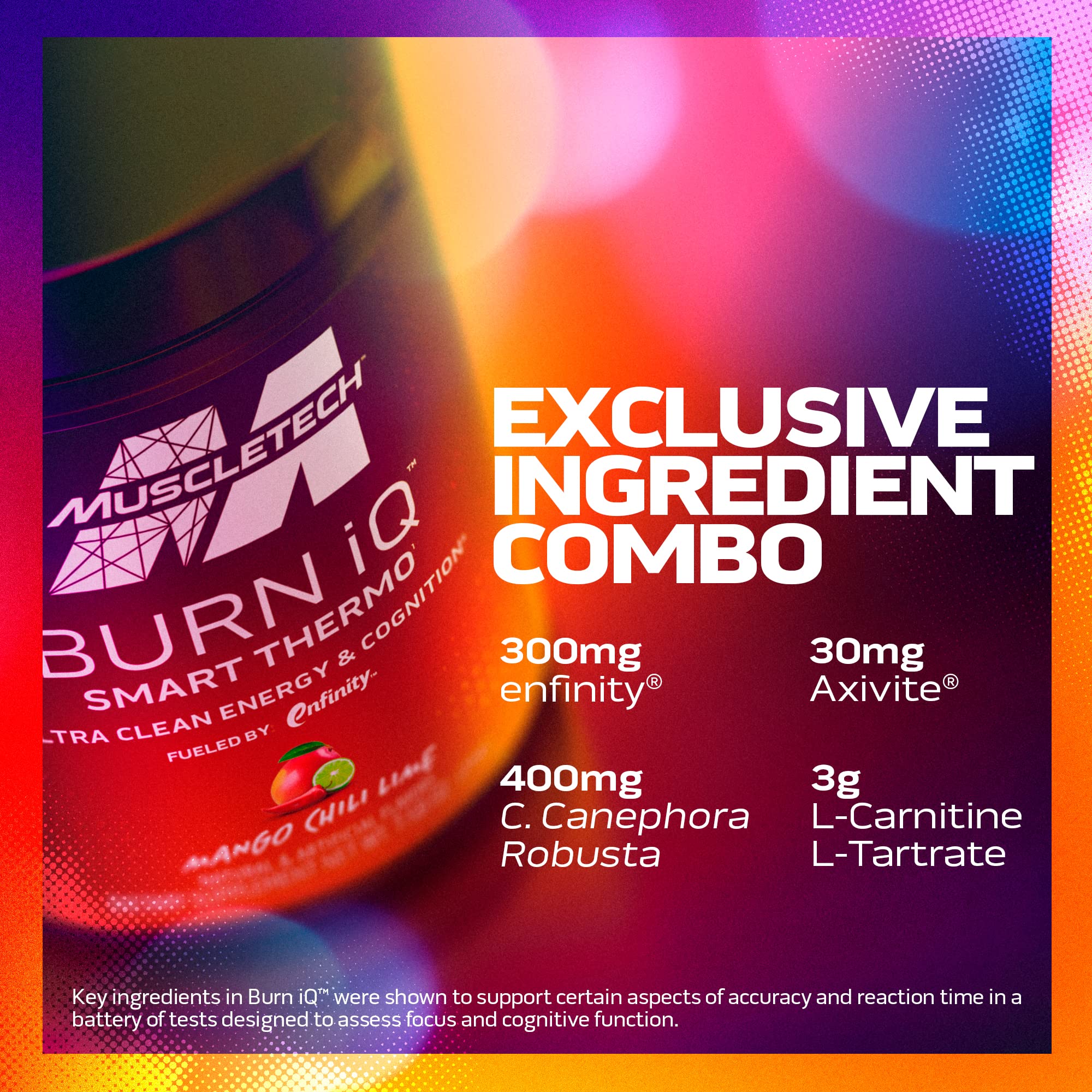 MuscleTech Burn IQ Smart Thermo Supplement Fueled with Paraxanthine Enhanced Energy - AB Mystery