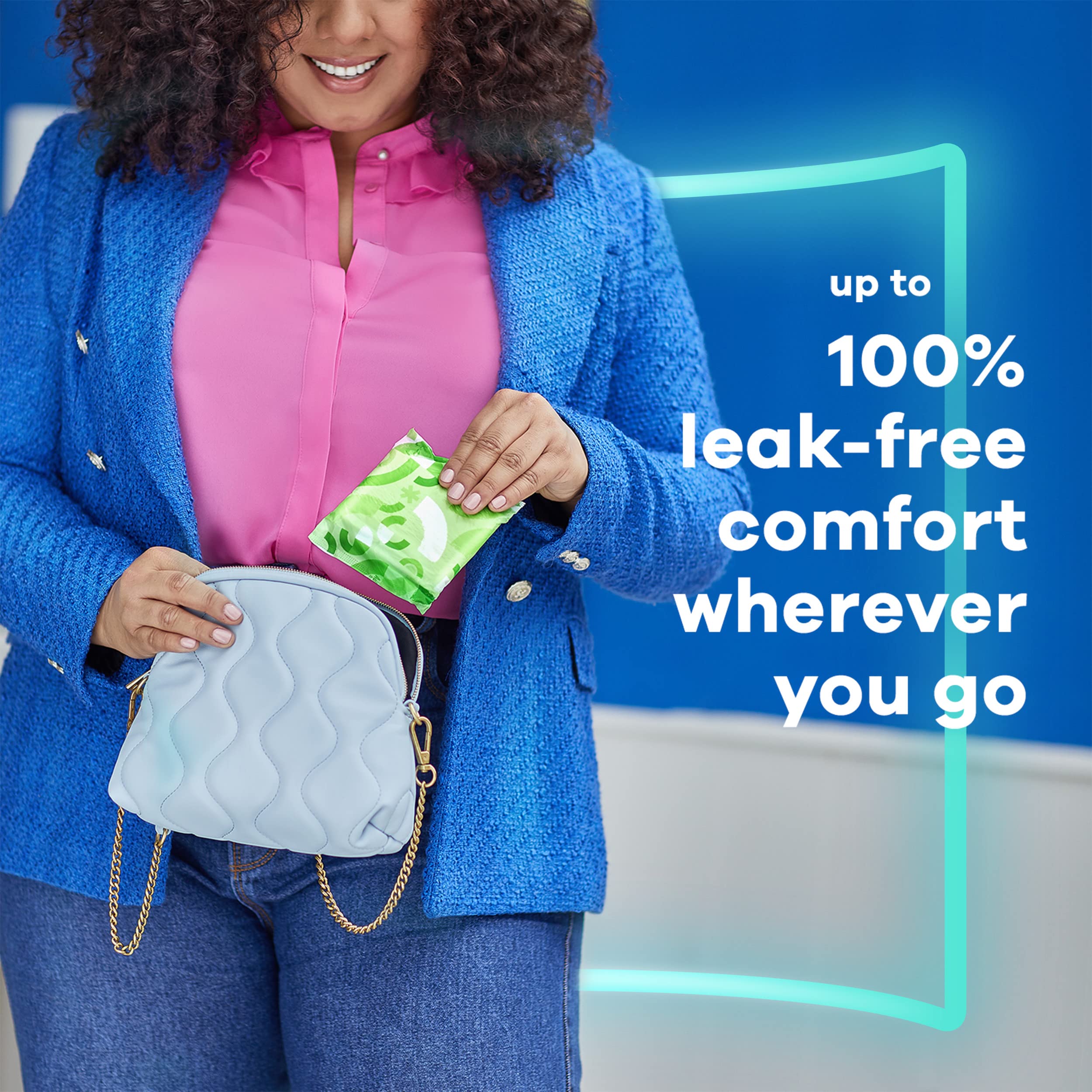 Always Maxi Feminine Pads For Women, Size 2 Long Super Absorbency, With Wings, Unscented, 60 Count - AB Mystery