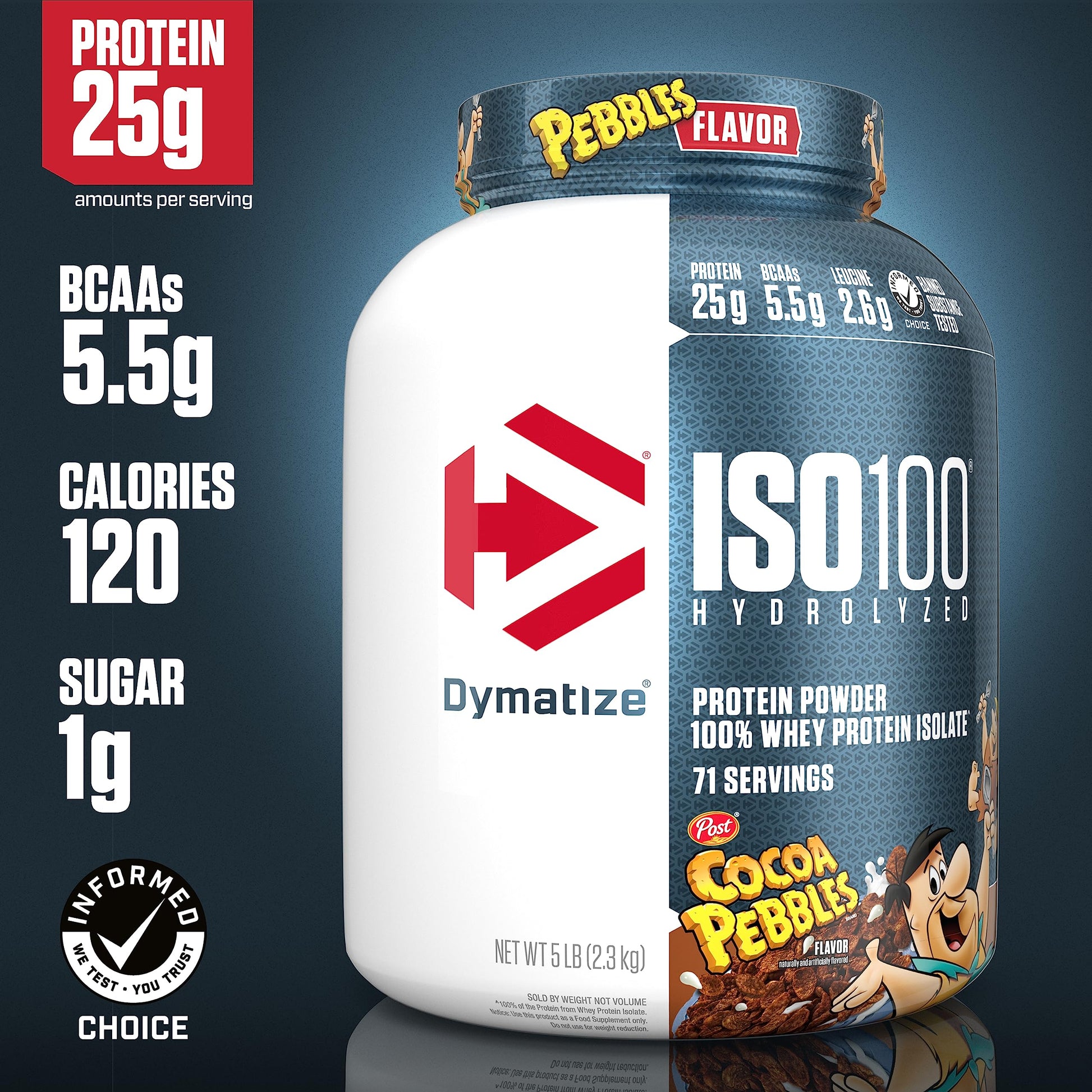 Dymatize ISO100 Hydrolyzed Protein Powder, 100% Whey Isolate, 25g of Protein, 5.5g - AB Mystery