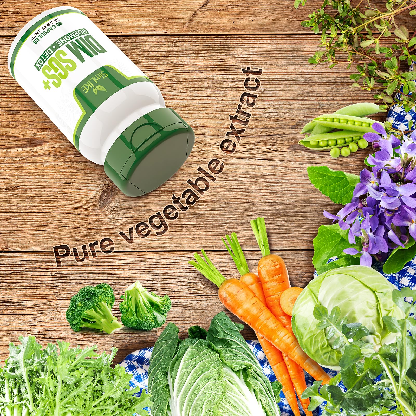 Simlike DIM SGS + - Hormone + Detox,Encourages Normal Estrogen Metabolism,Hormone Balance - AB Mystery