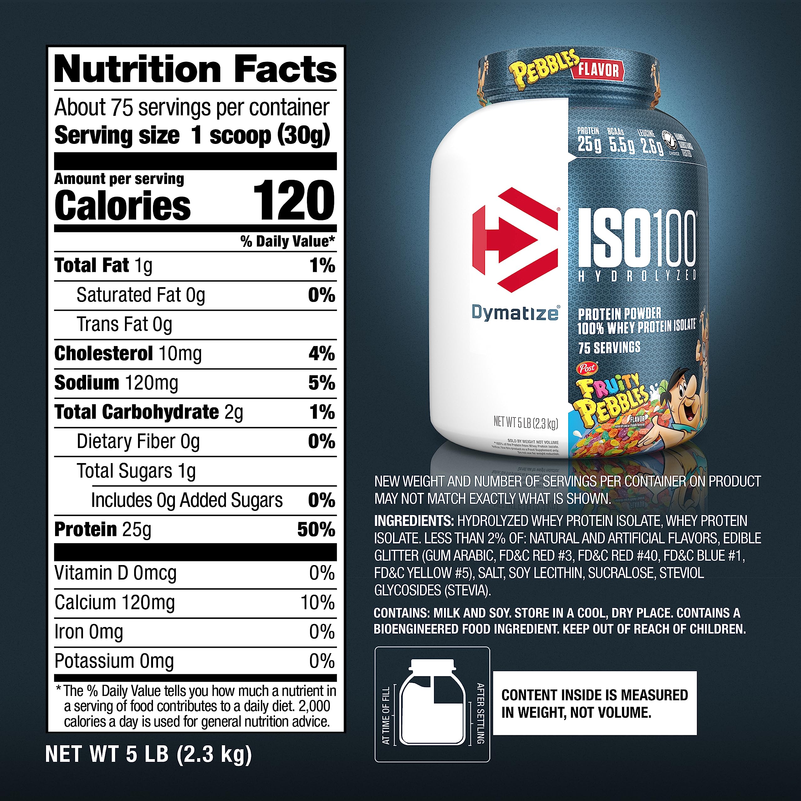 Dymatize ISO100 Hydrolyzed Protein Powder, 100% Whey Isolate, 25g of Protein, 5.5g - AB Mystery